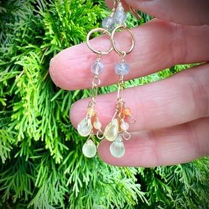 Mixed Gemstone dangle & drop earrings